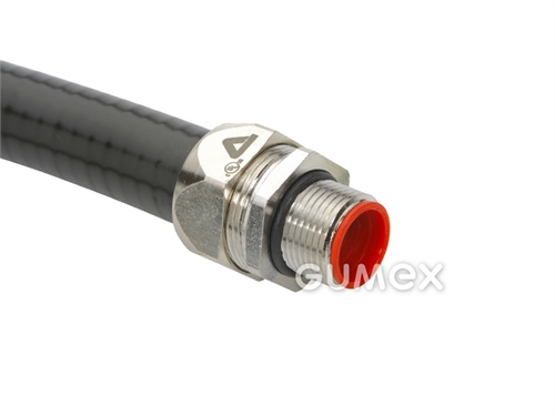Konektor NORTIGHT C 196 M, pre ochranné hadice 1/4", vonkajší závit M12x1,5, IP67, -45°C/+105°C, poniklovaná mosadz